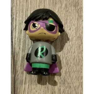 Ryans World Super‎ Hero Figure Purple Cape Green Pants 2" Tall Eye Patch